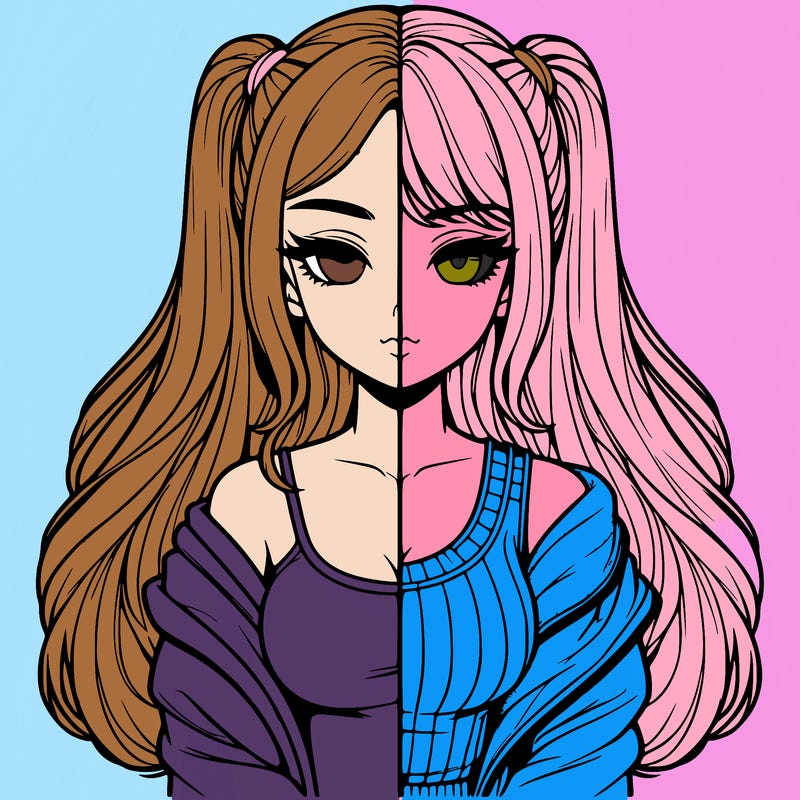 realistic girl split