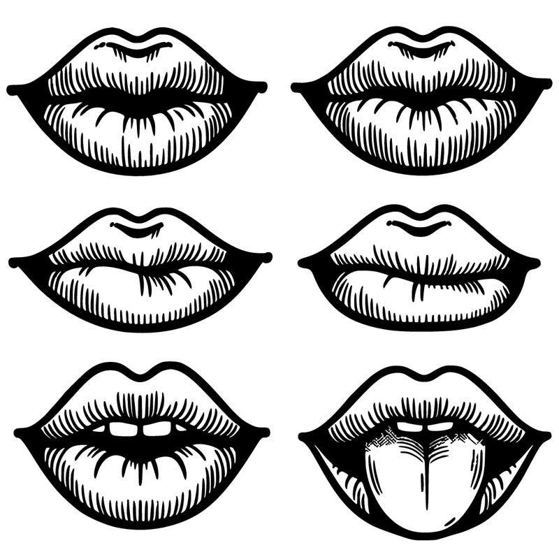 split lips in four parts