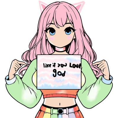 girl holding a blank sign in a long sleeve crop top