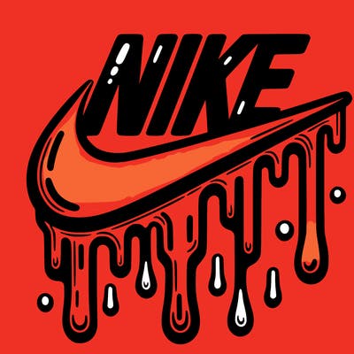 dripping nike logo