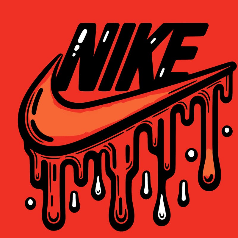dripping nike logo