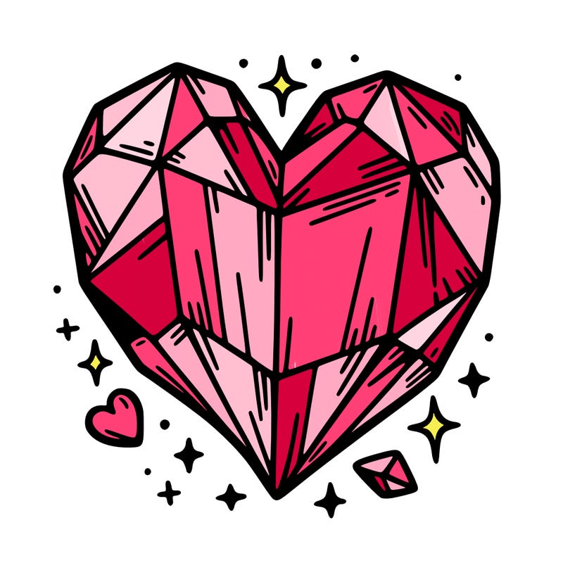 crystal heart