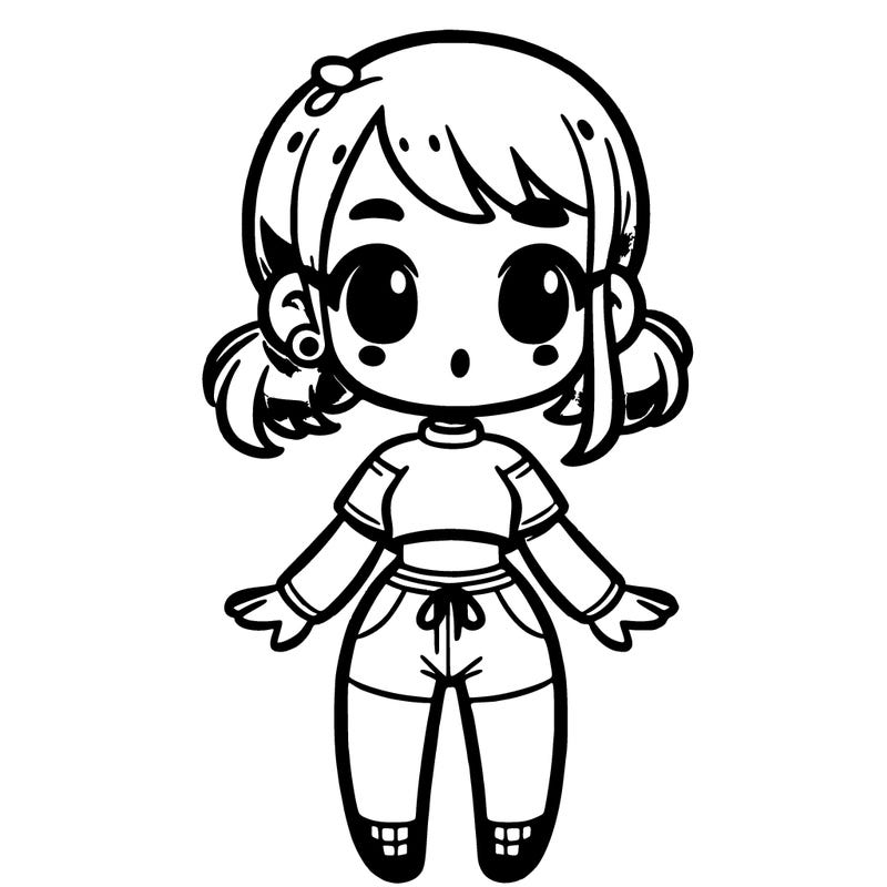 cute girl in a little crop top