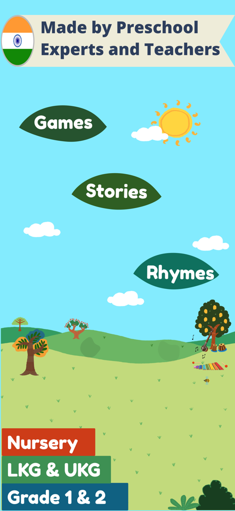 Kutuki: Kids Learning App - Currículo de la aplicación de aprendizaje infantil Kutuki para jardín de infantes hasta segundo grado que presenta juegos e historias