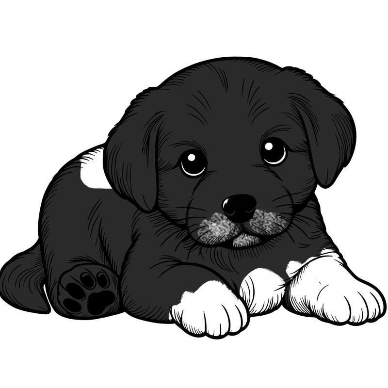 a cute realistic puppy