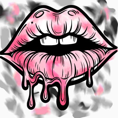 lips that look realistic and drip