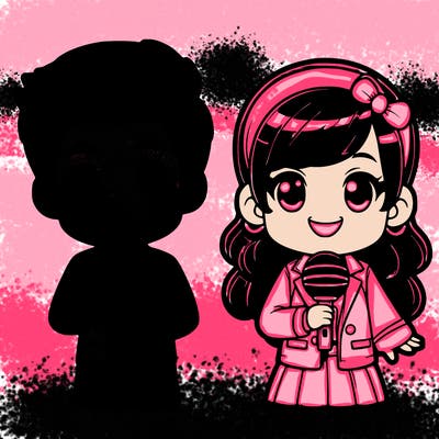 apt song rosie and bruno mars realistic boy and girl with microphone