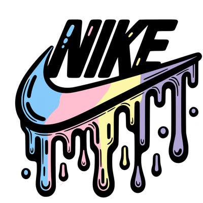 dripping nike logo