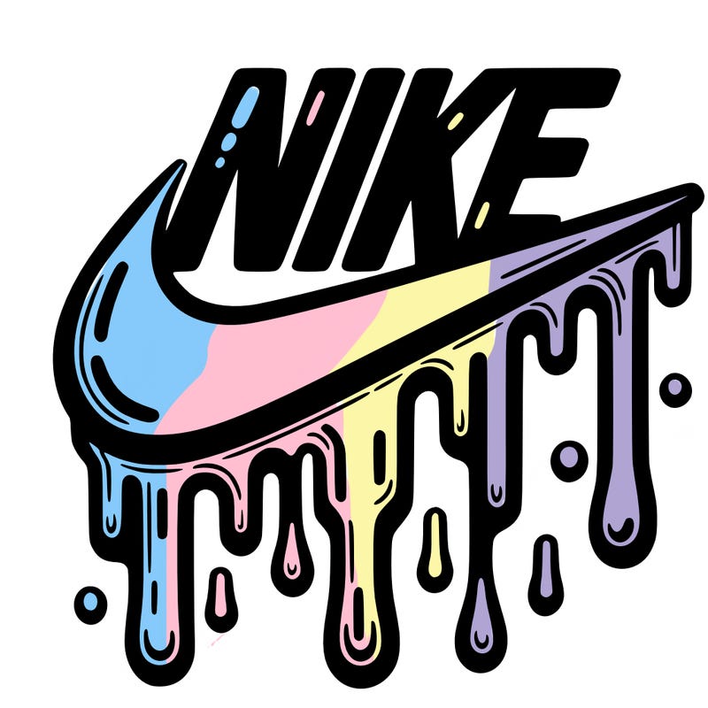 dripping nike logo