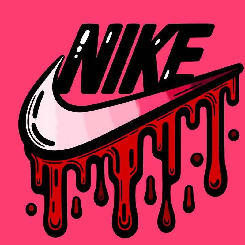 dripping nike logo