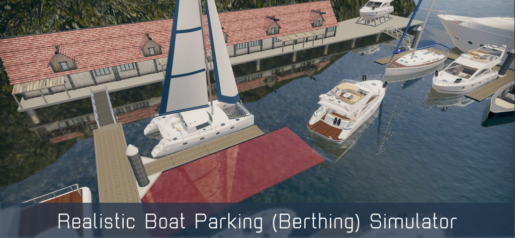 Boat Master - Realistic boat berthing simulation in a marina with various luxury vessels