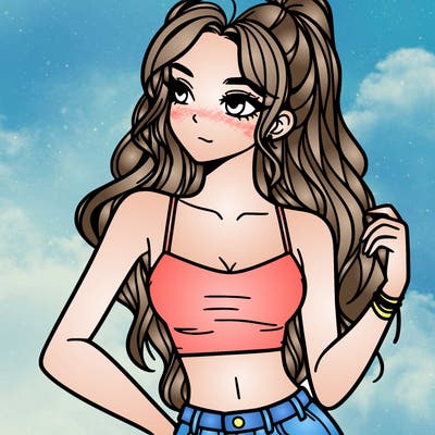 girl in crop top