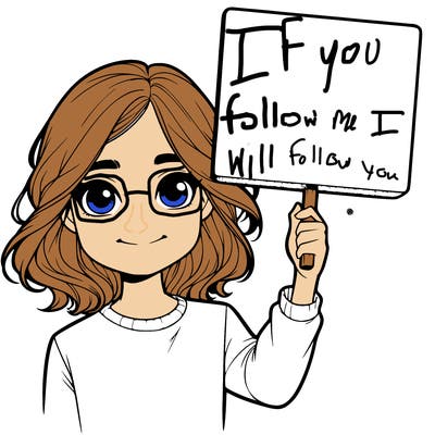 realistic girl holding up a sign