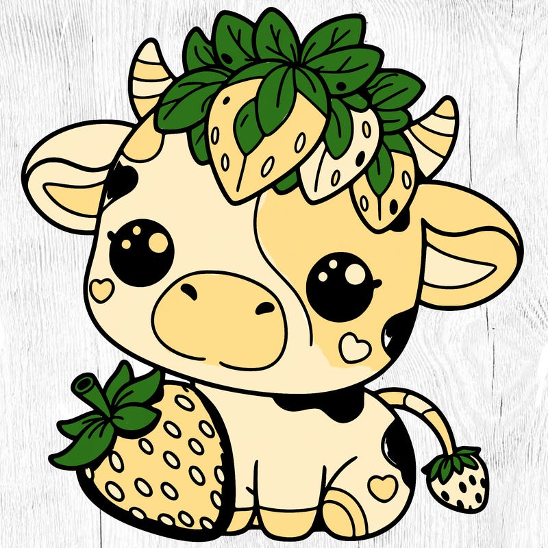 cute strawberry cow
