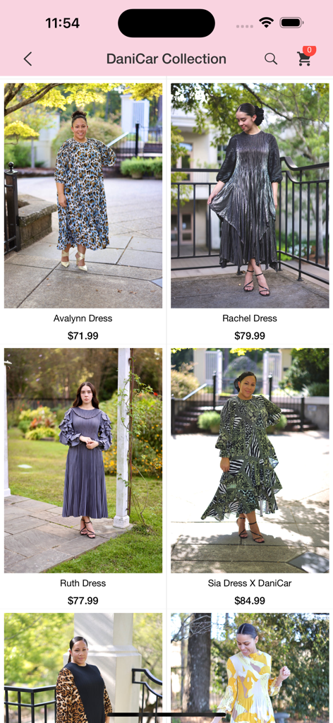 Oh So Modest - DaniCar Collection catalog showing elegant modest dresses in the Oh So Modest app