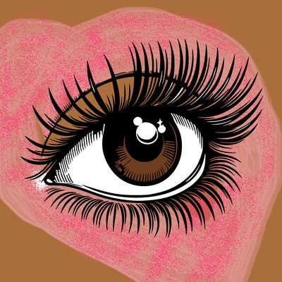 realistic eye long eylashes