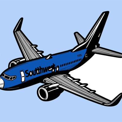 southwest airlines 737 plane