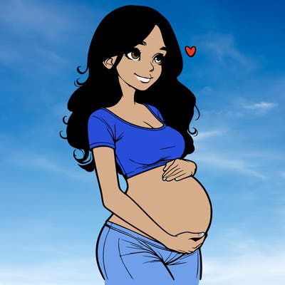 realistic pregnant girl