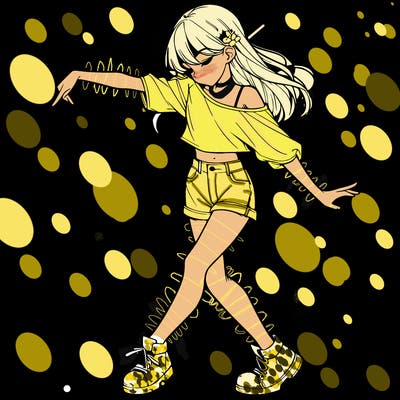 realistic girl danceing