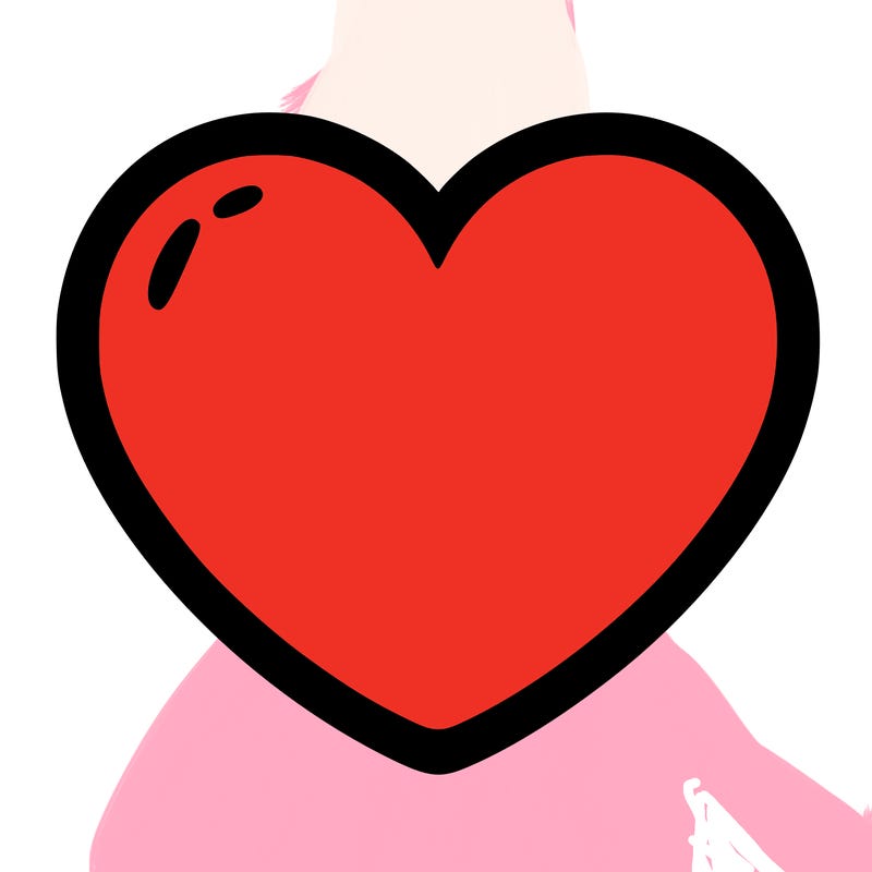 a blank heart