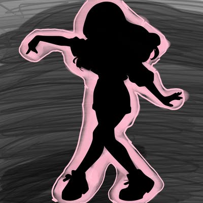 realistic girl danceing