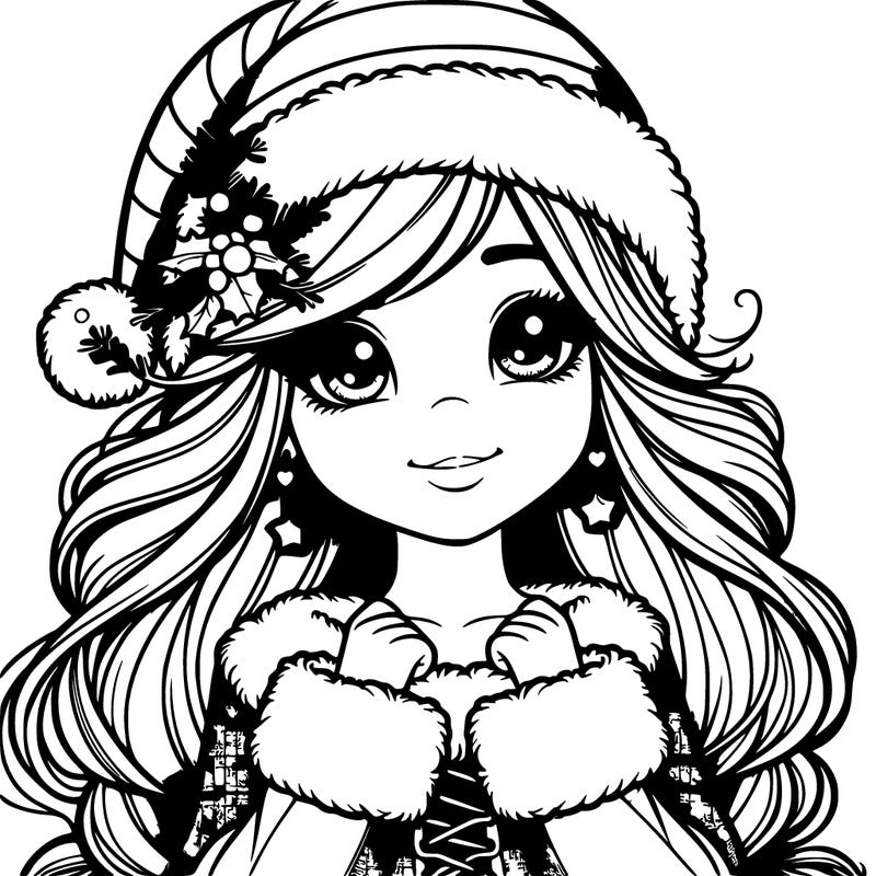 realistic christmas girl