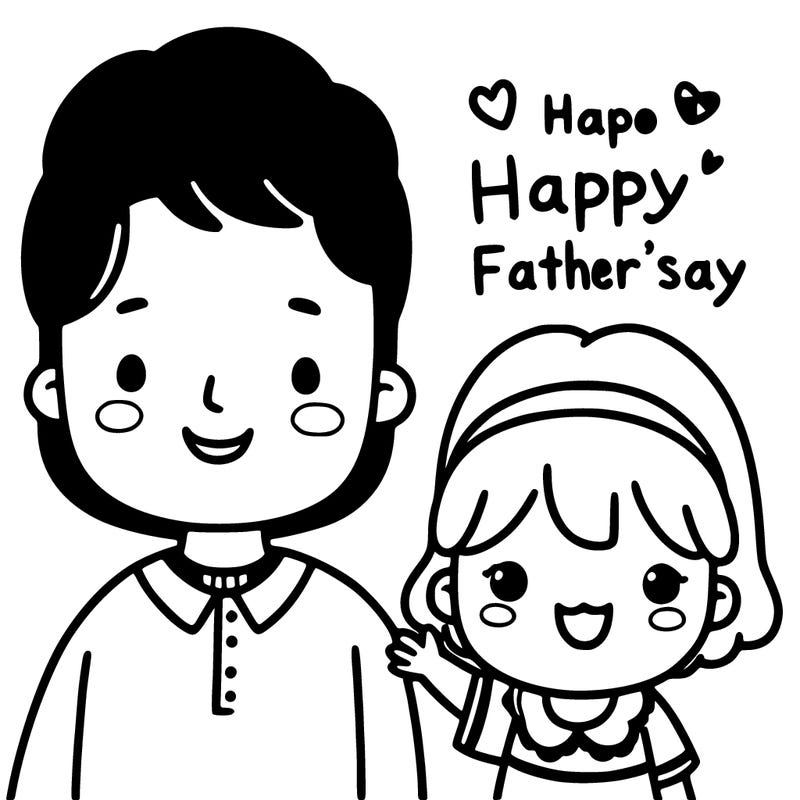 happy father’s day with a girl