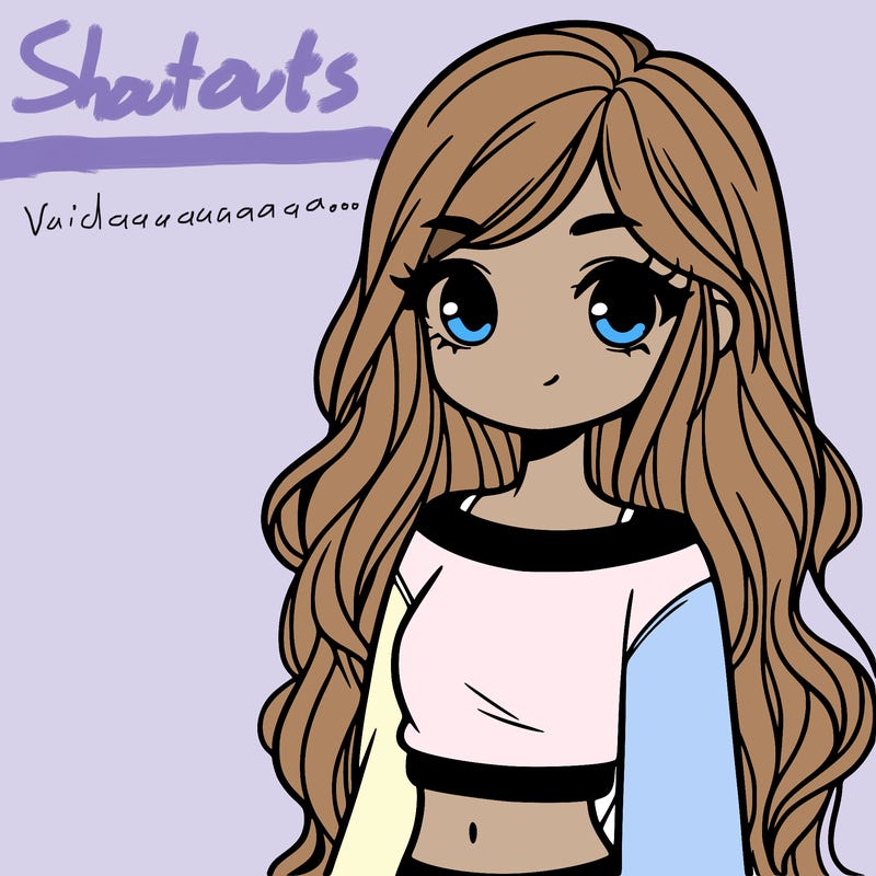 girl with long hair and a crop top with a sweater