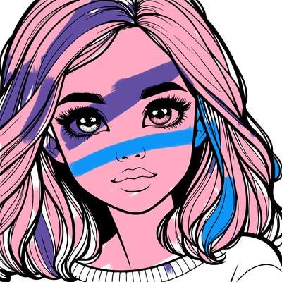 realistic girl whith cute eyes