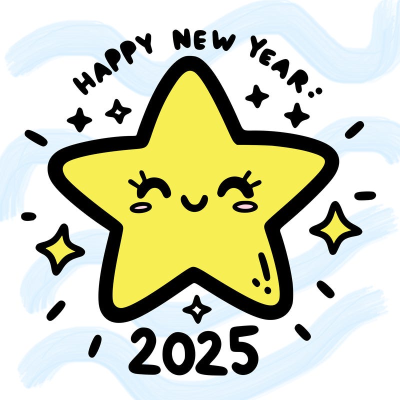 happy new year 2025 star wish