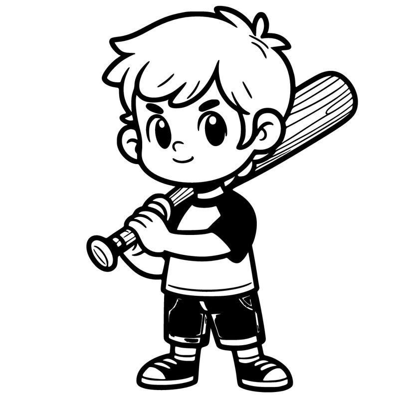 boy holding a baseball bat