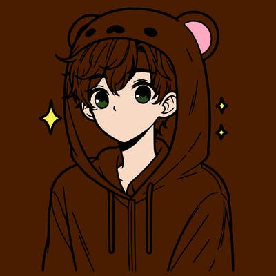 a 17 year old boy in a cute animal hoodie