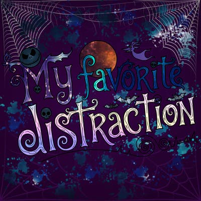 script font "my favorite distraction" with nightmare before christmas theme
