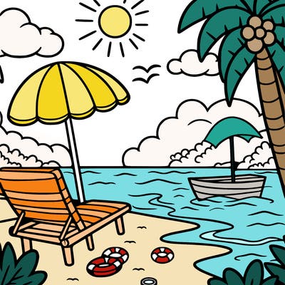 a beach scene