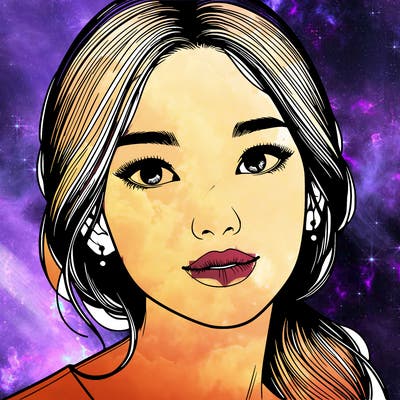 beautiful realistic asian woman