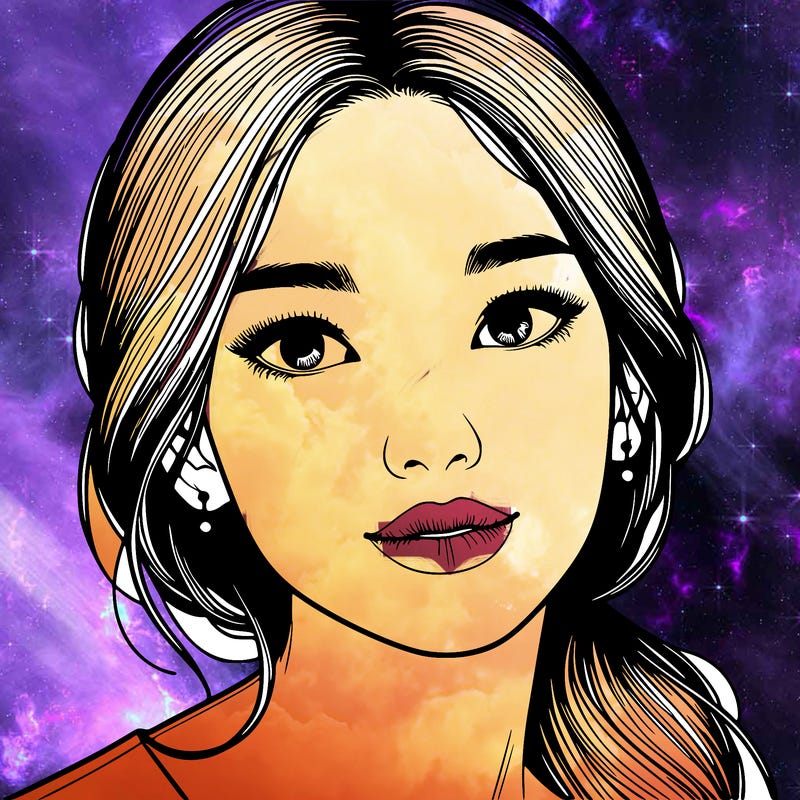 beautiful realistic asian woman