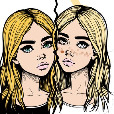 realistic girl split