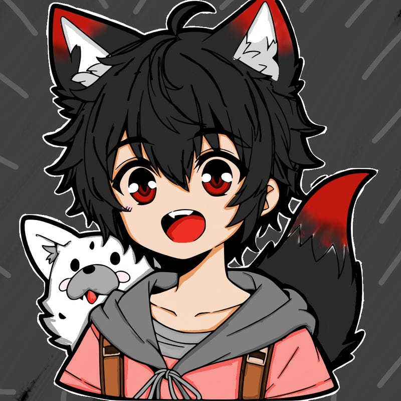 anime boy as a wolf