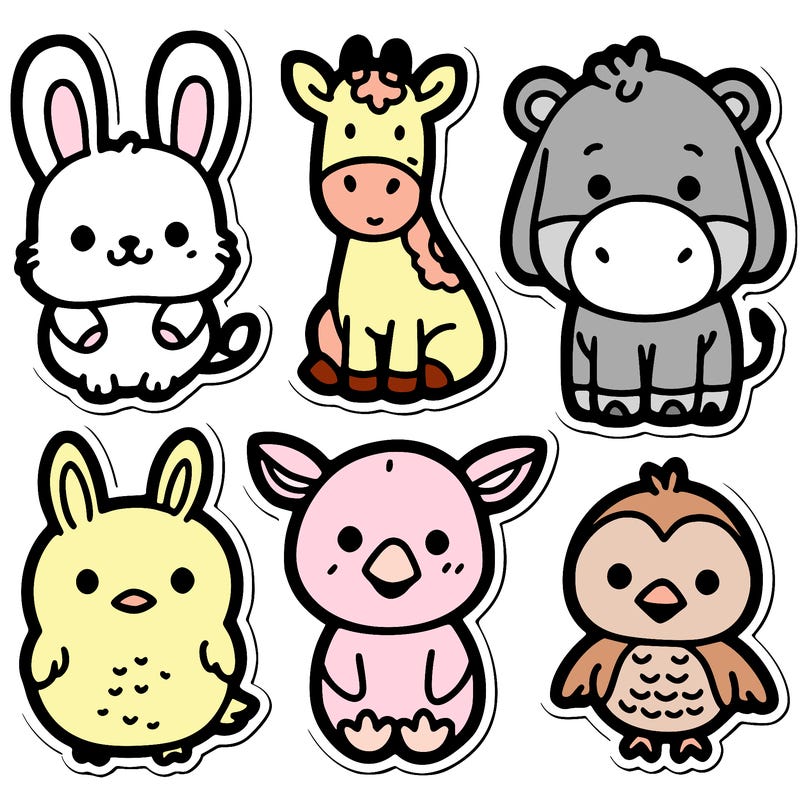 cute animal stickers
