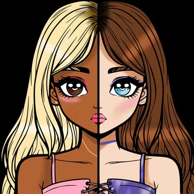 realistic girl split