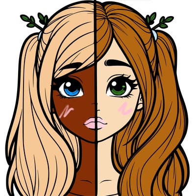 realistic girl split