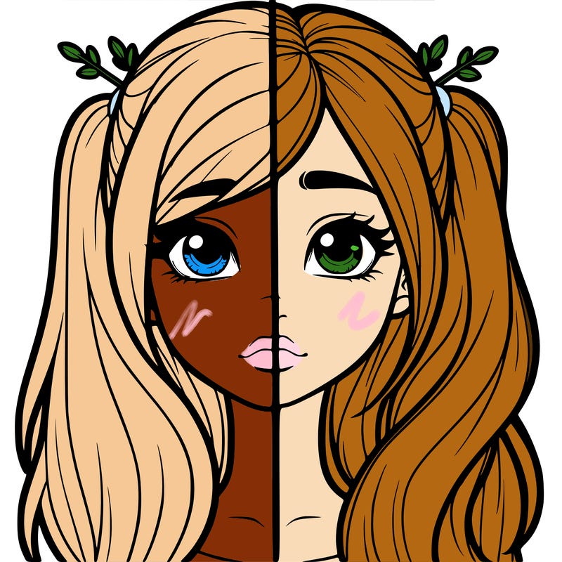 realistic girl split