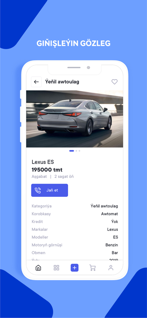 Saraý - Anuncio de coche Lexus en la aplicación del mercado Saray