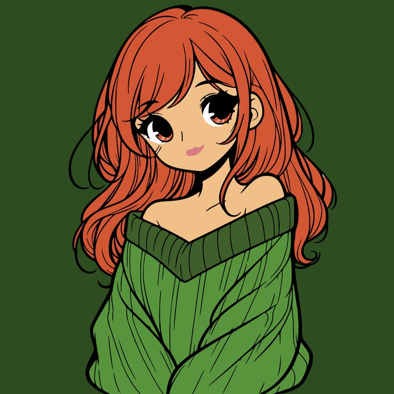 shy pretty girl wearing a sweater that is falling off one shoulder portrait