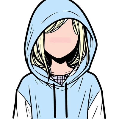 faceless girl in hoodie