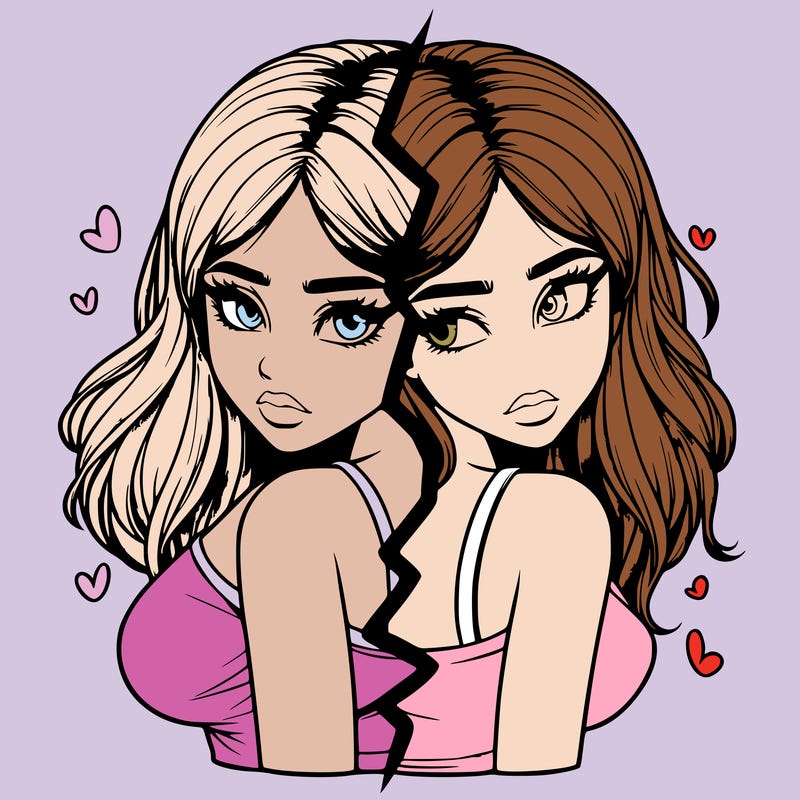 realistic girl split