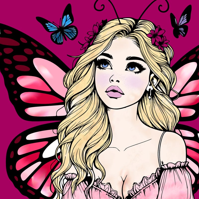 butterfly fairy realistic girl