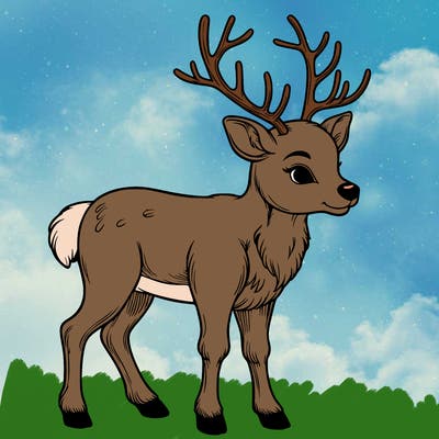 realistic reindeer