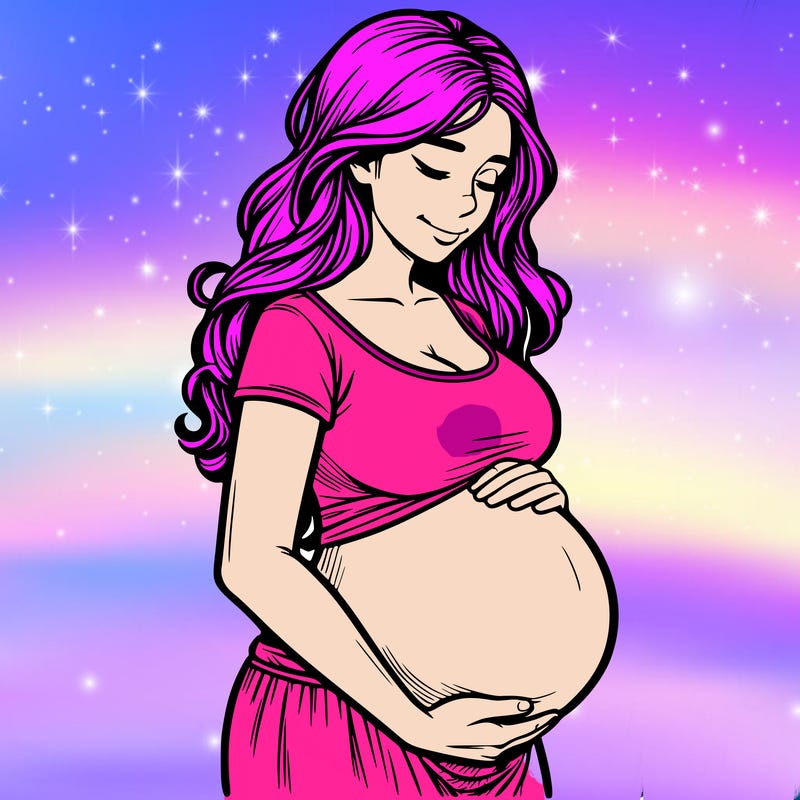 woman heavily pregnant realistic