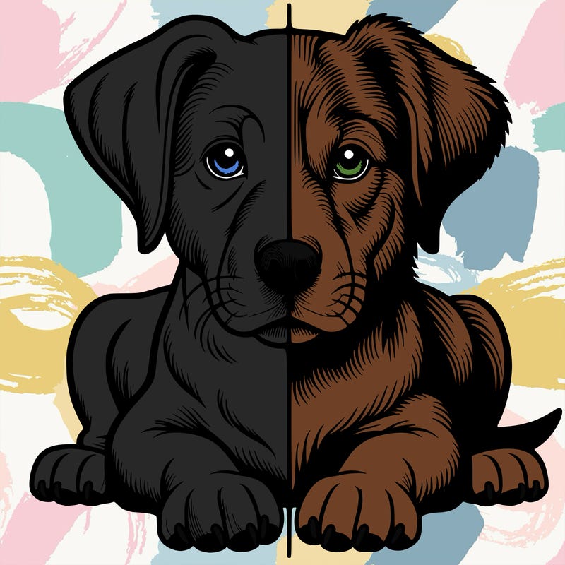 realistic dog split picture